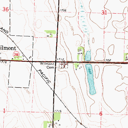 Topographic Map of Calvary Cemetery, MN