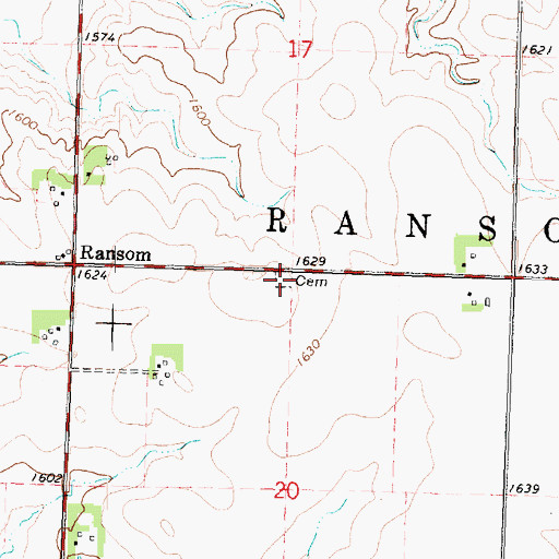 Topographic Map of Norwegian Lutheran Cemetery, MN