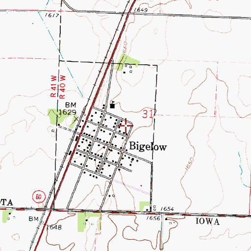 Topographic Map of Wyatt Park, MN