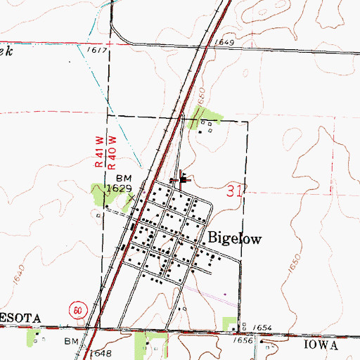 Topographic Map of Faith Christian High School, MN