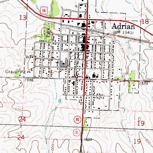 Topographic Map of Prairie Winds Zoo, MN