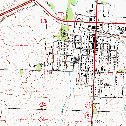 Topographic Map of Zion Lutheran Church, MN