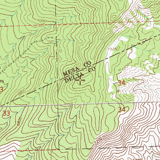 Topographic Map of KSTR-FM (Montrose), CO