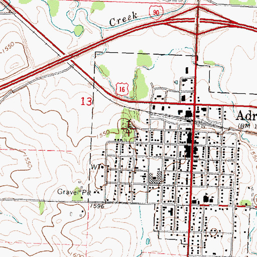 Topographic Map of Grove Park, MN