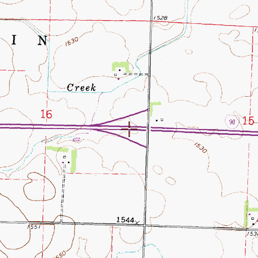 Topographic Map of Interchange 47, MN