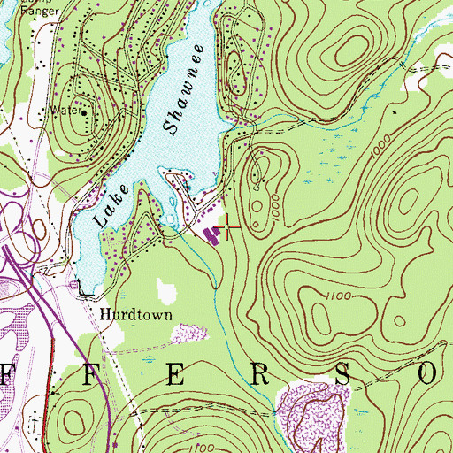 Topographic Map of Arthur Stanlick Elementary School, NJ