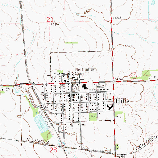 Topographic Map of Dutch Reform Church Cemetery, MN