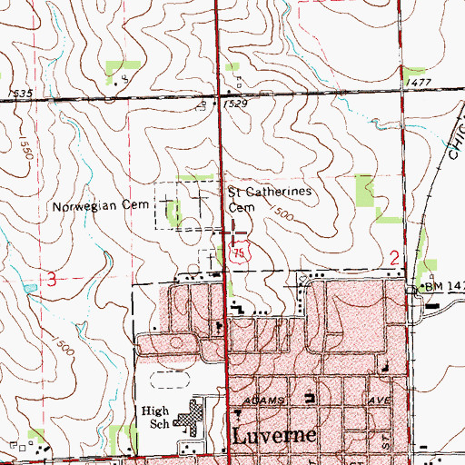 Topographic Map of Minnesota Veterans Home, MN
