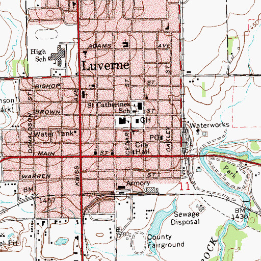 Topographic Map of Holy Trinity Episcopal Church, MN