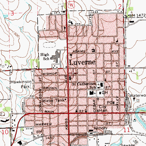 Topographic Map of Christian Reformed Church, MN