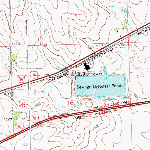 Topographic Map of First Assembly of God Church, MN