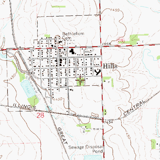 Topographic Map of Jacobson Park, MN