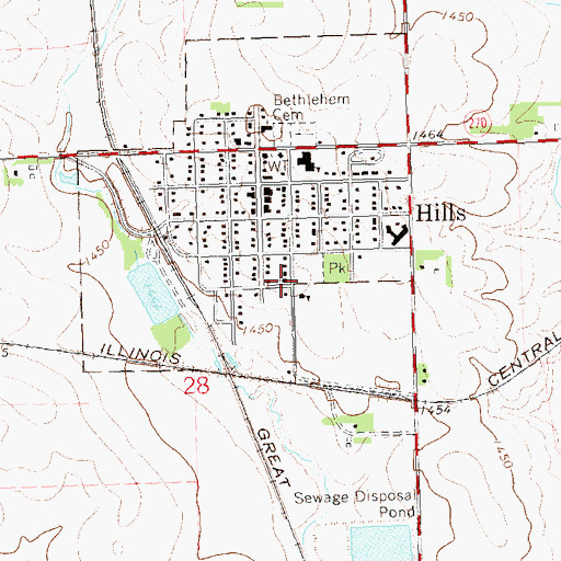 Topographic Map of United Reform Church, MN