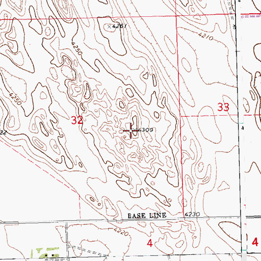Topographic Map of KJCO-FM (Yuma), CO