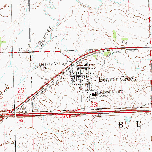 Topographic Map of First Presbyterian Church, MN