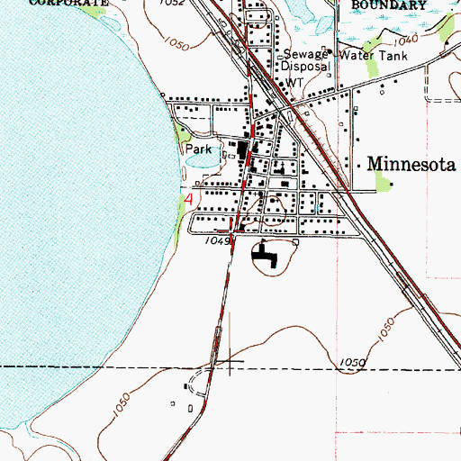 Topographic Map of Saint John Baptist Catholic Church, MN