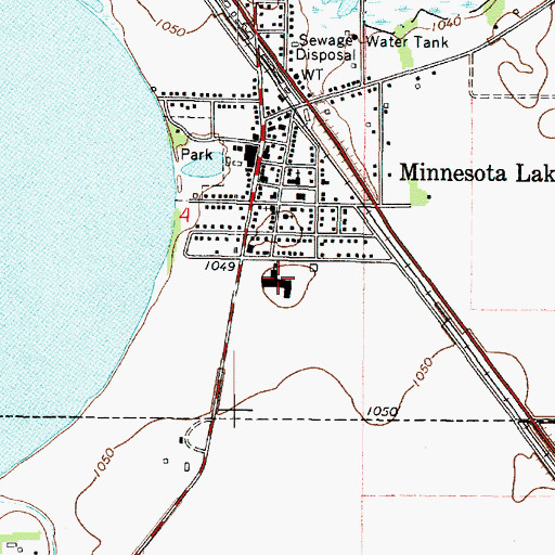 Topographic Map of Maple River East Middle School, MN