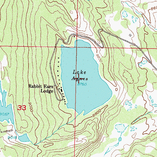 Topographic Map of Lake Agnes, CO