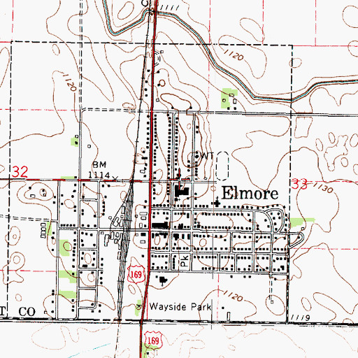 Topographic Map of Trinity Lutheran Church, MN