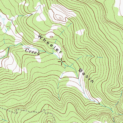 Topographic Map of Wheeler Basin, CO