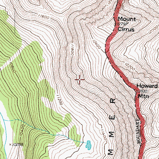 Topographic Map of Never Summer Mountains, CO