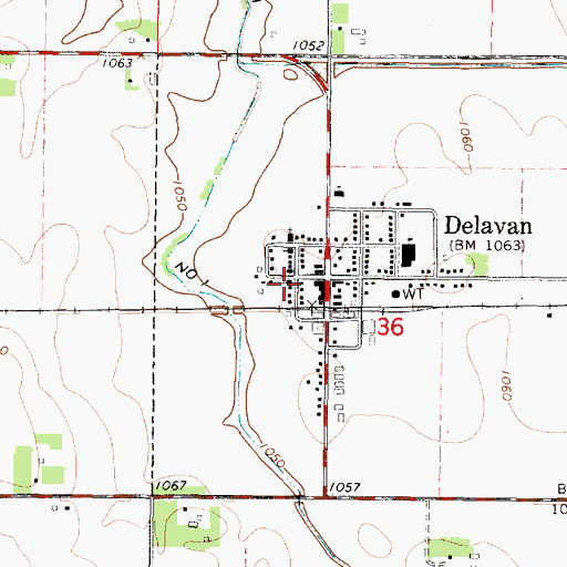 Topographic Map of United Methodist Church, MN