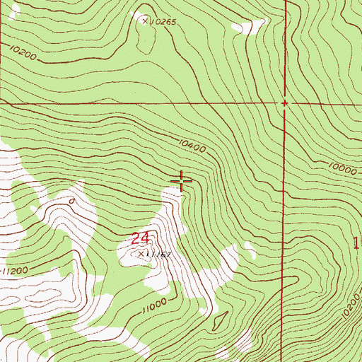 Topographic Map of Mummy Range, CO