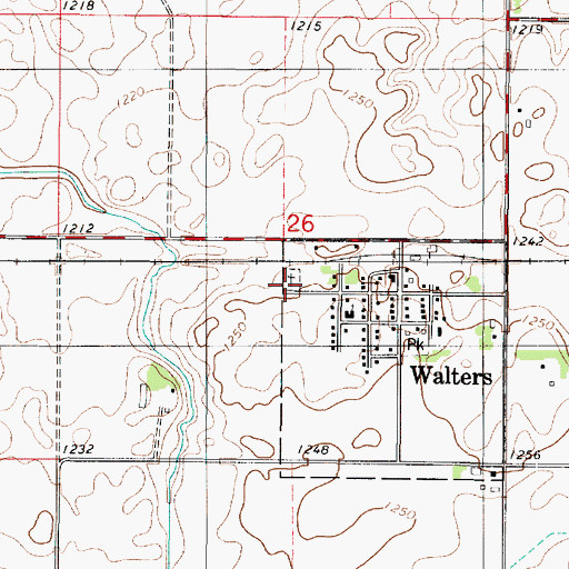 Topographic Map of United Lutheran Cemetery, MN