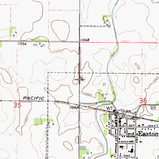 Topographic Map of Saint Peter's Evangelical Lutheran Cemetery, MN