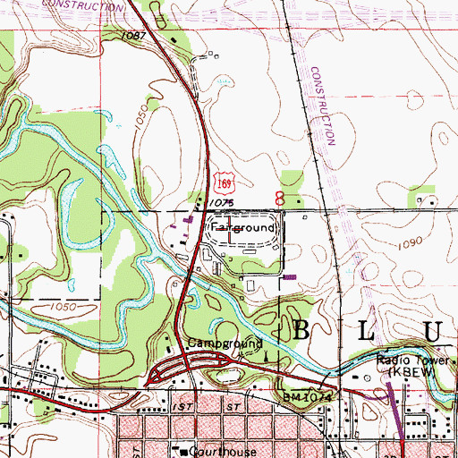 Topographic Map of History Lane, MN