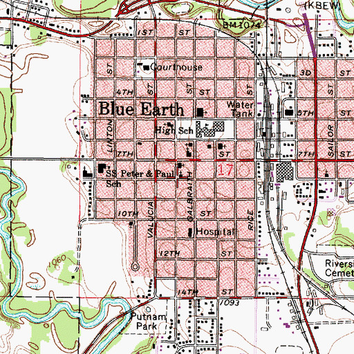 Topographic Map of Good Shepherd Episcopal Church (historical), MN