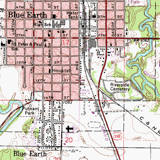 Topographic Map of Kingdom Hall of Jehovah's Witnesses, MN