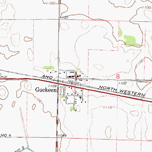 Topographic Map of Our Lady of Mercy Church, MN