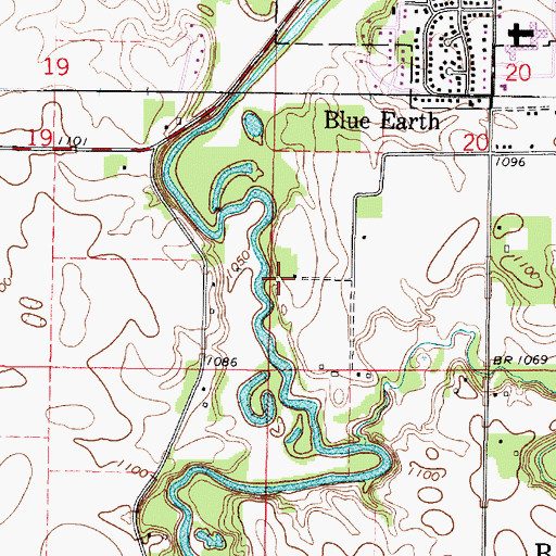 Topographic Map of Moses Sailor First Settler Commemorative Monument, MN