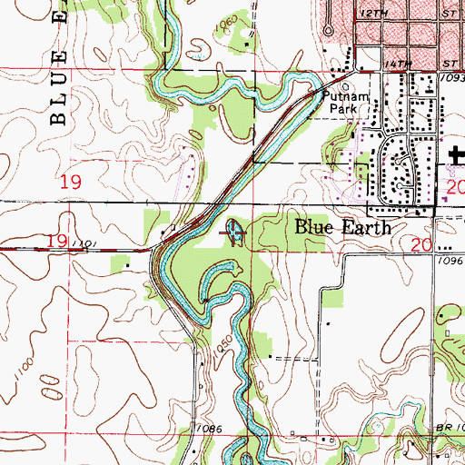 Topographic Map of Browns Lake, MN