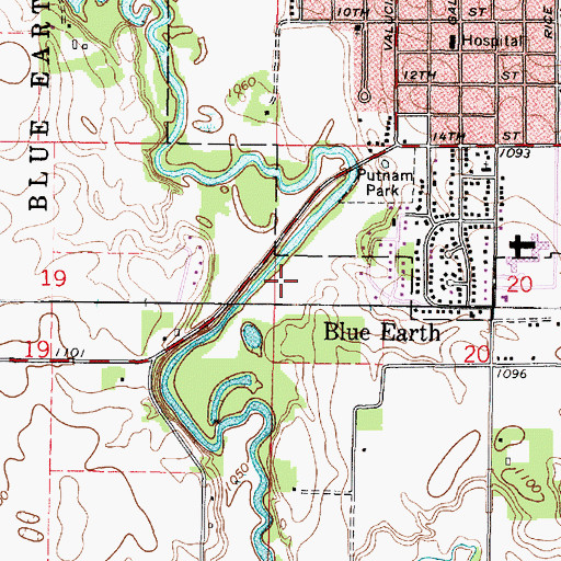 Topographic Map of Drexler Bicentennial Trail, MN
