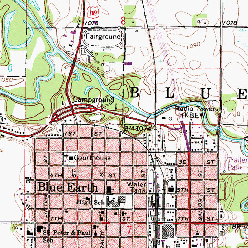 Topographic Map of Beyer Field, MN