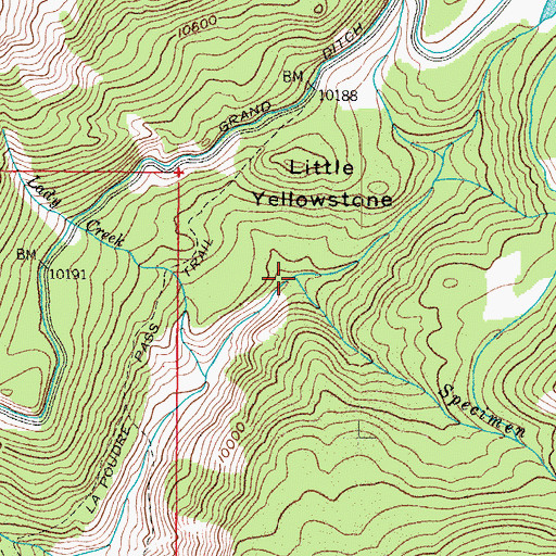 Topographic Map of Specimen Creek, CO