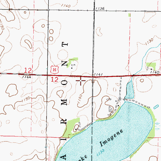 Topographic Map of Flying Goose Campgrounds, MN