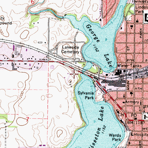 Topographic Map of Heritage Acres, MN