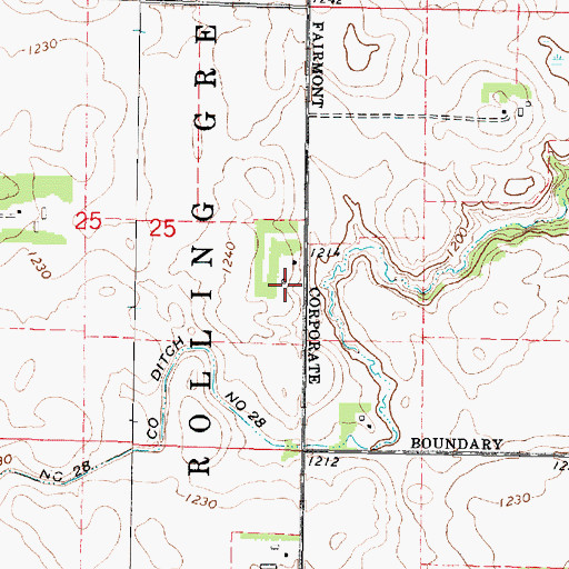 Topographic Map of Rolling Green Fairways, MN