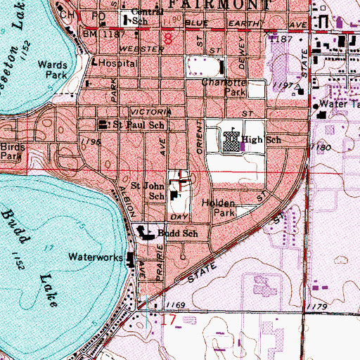 Topographic Map of Saint John Vianney Catholic Church, MN
