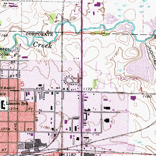Topographic Map of Seventh Day Adventist Church, MN