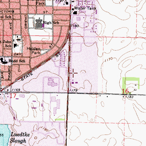 Topographic Map of Bethel Evangelical Free Church, MN