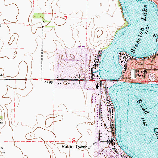 Topographic Map of Evangelical Covenant Church, MN