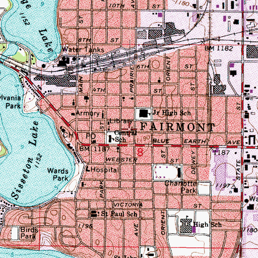 Topographic Map of Shepherd of the Lakes Lutheran Church, MN
