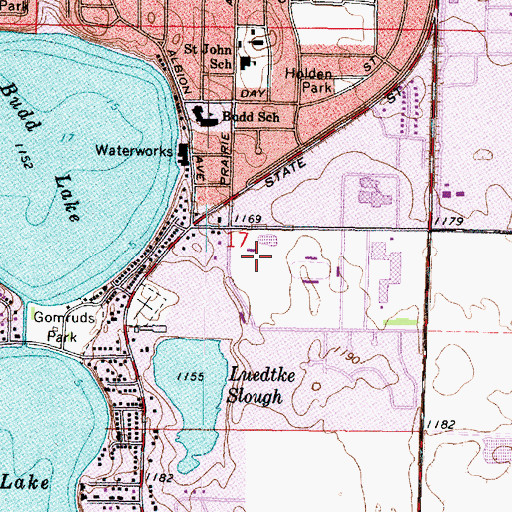 Topographic Map of Cardinal Park, MN