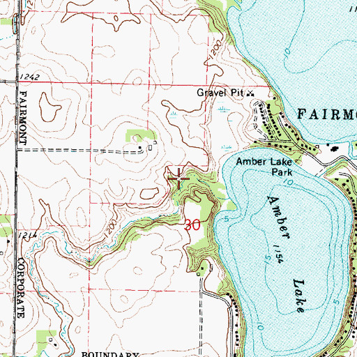 Topographic Map of Cedar Park, MN