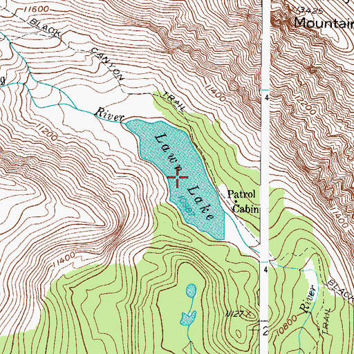 Topographic Map of Lawn Lake, CO