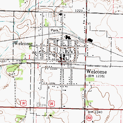 Topographic Map of Welcome Campground, MN